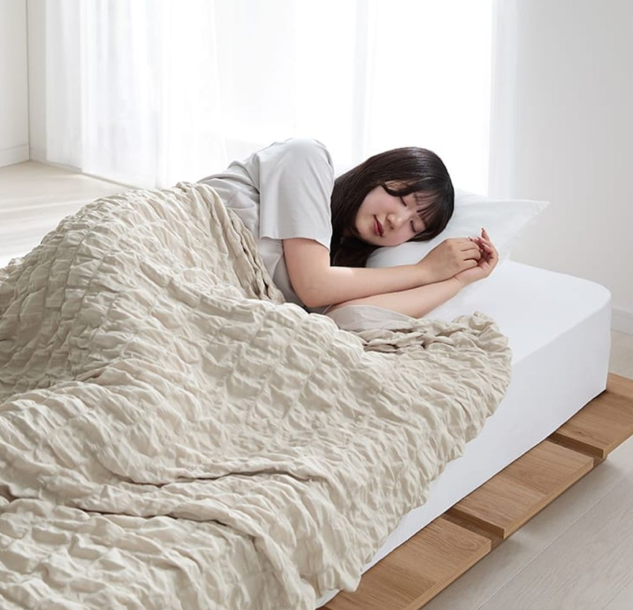 ふわふわギャザー ひんやりケット